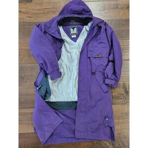 VTG Couloir Alpine Skiwear Parka Purple Long Winter Retro Colorblock Hooded
